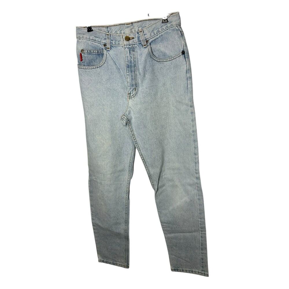 Vintage Bugle Boy juniors teen jeans sz 28x30‎ light acid wash high rise